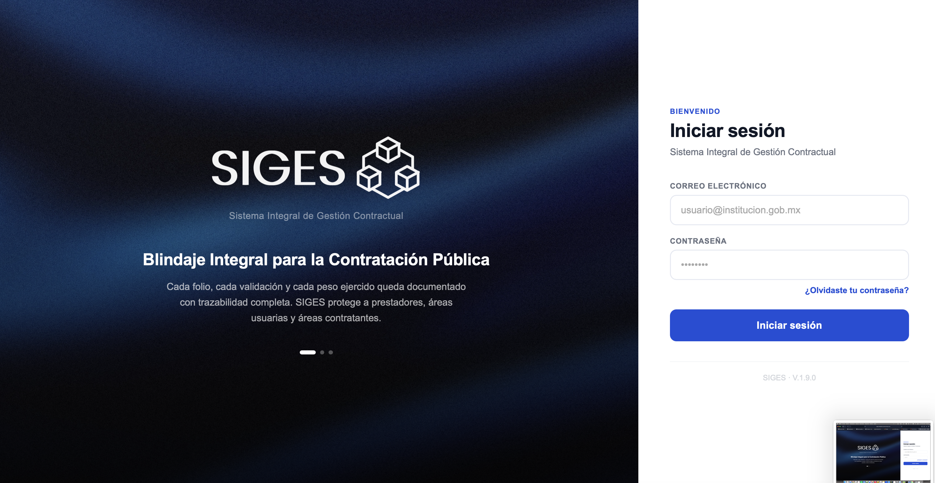 SIGES - Sistema Integral de Gestión Contractual