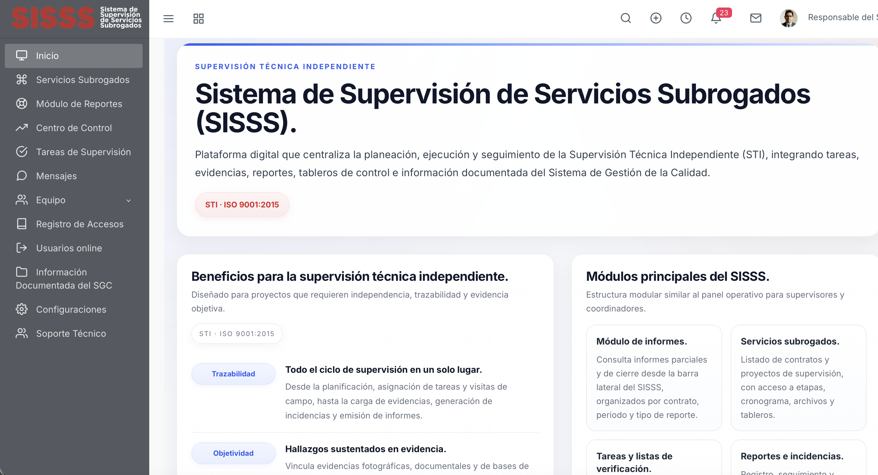 SISSS - Sistema de Supervisión de Servicios Subrogados